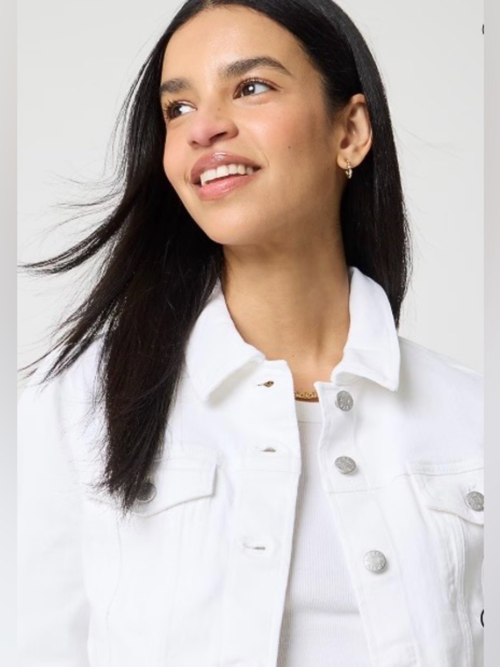 J. Crew Factory Classic Jean Jacket in White Wash - Picture 6 of 8